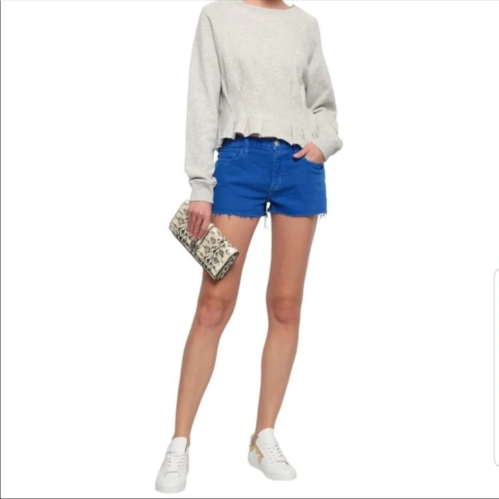 NWT Current/Elliott Boyfriend Short in Nautical Blue Size 24 - Picture 5 of 8